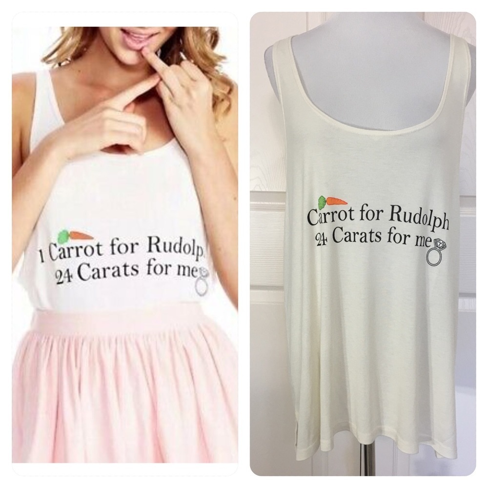 Wildfox Tank 1 Carrot For Rudolph 24 Carats For Me
